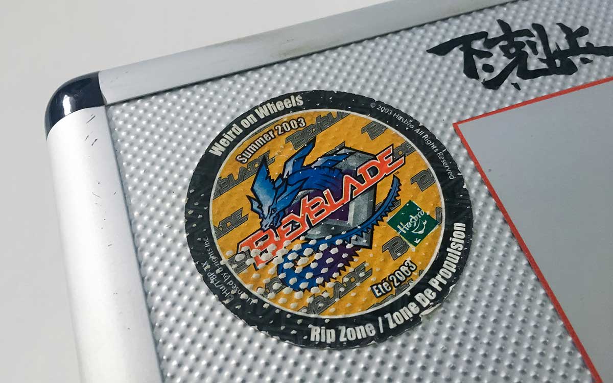 beyblade summer 2003 weird on wheels rip zone tournament sticker