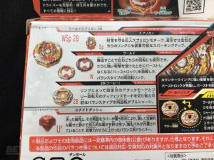 beyblade burst world spriggan unite dash 2b parts descriptions in japanese on back of box