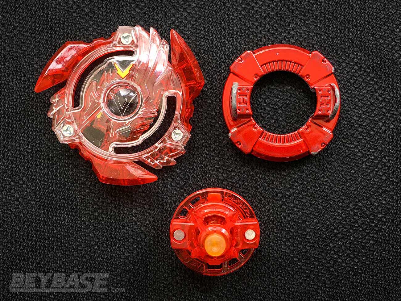 beyblade burst classic attack combo parts: victory valkyrie layer, heavy disk, and xtreme dash driver