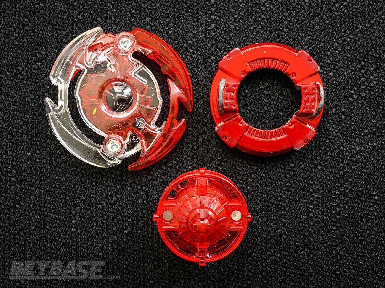 beyblade burst classic stamina combo dark deathscyther layer, heavy disk, and defense driver