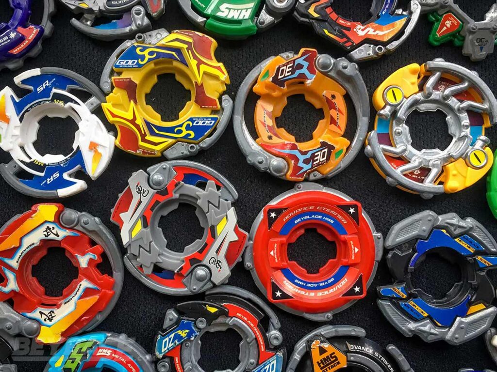 collection of hms beyblade attack rings