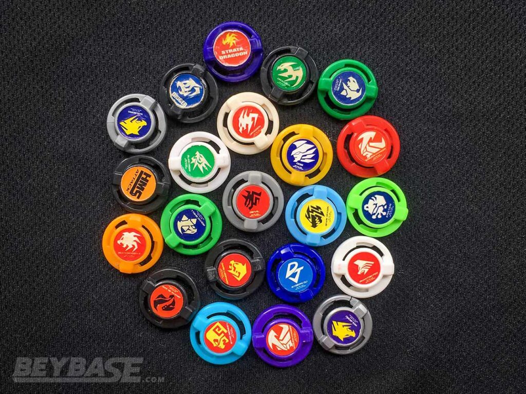 collection of hms beyblade bit protectors