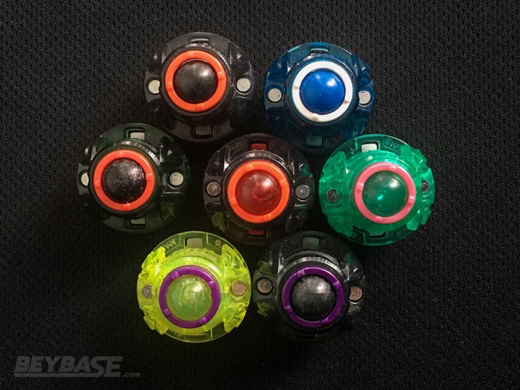 seven atomic drivers in various colours