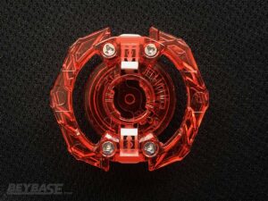 red black and silver valkyrie db core bottom view beyblade burst part