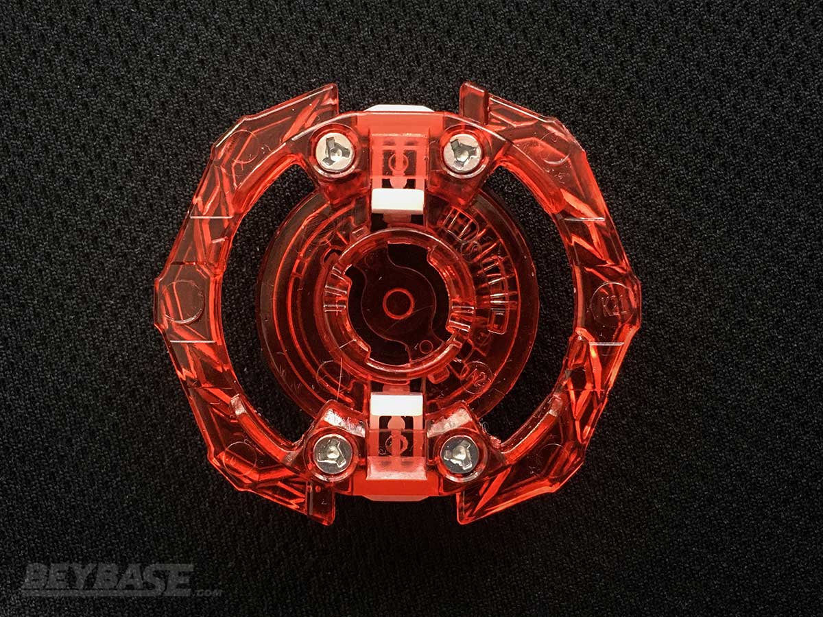 red black and silver valkyrie db core bottom view beyblade burst part