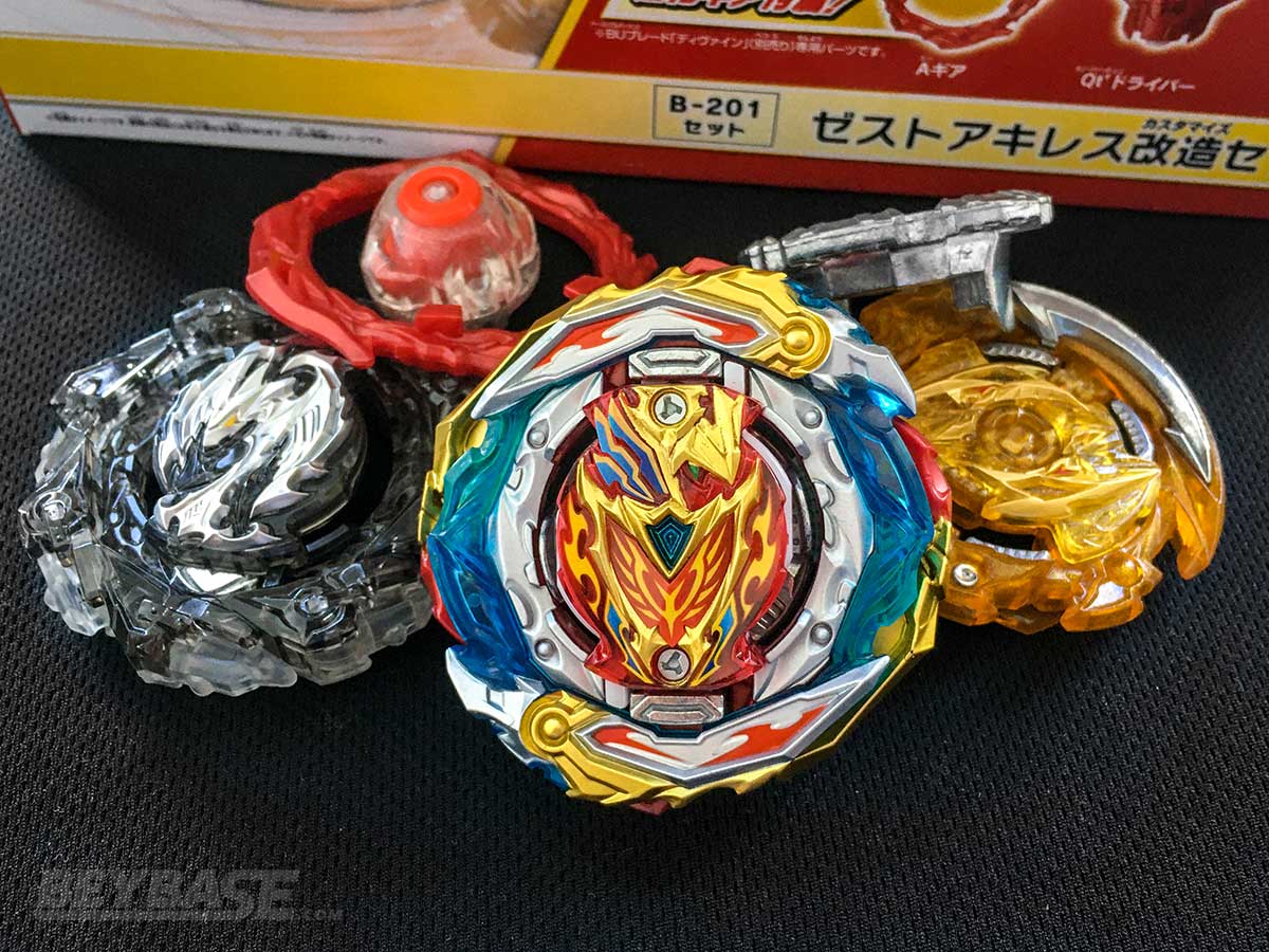 Takara Tomy Japan Beyblade Burst B-201 Zest Achilles Customize Set