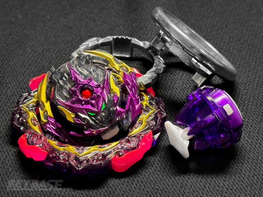 barricade lucifer beyblade parts piled on top of each other